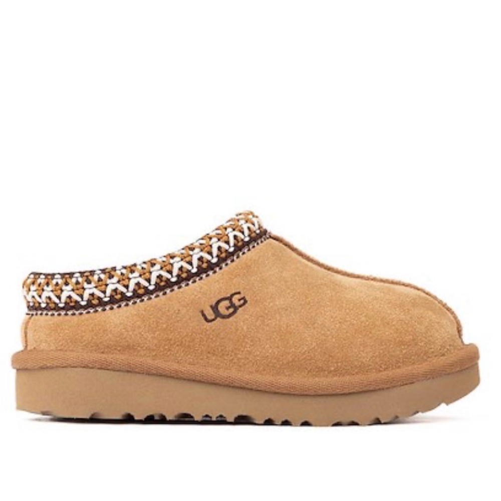 UGG Kids Chestnut Tan Slip-On Shearling Lined Slippers